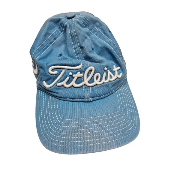 Titleist Women's Light Blue FootJoy FJ Pro V1 Golf Hat Distressed Faded Look - Picture 1 of 13